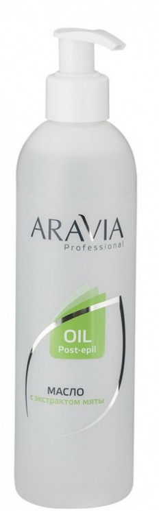 1025 Aravia Professional Масло с экстрактом мяты после депиляции, 300 мл