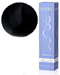Sense De Luxe Крем-краска для волос, 1/0 Черный классический, 60 мл, SE1/0