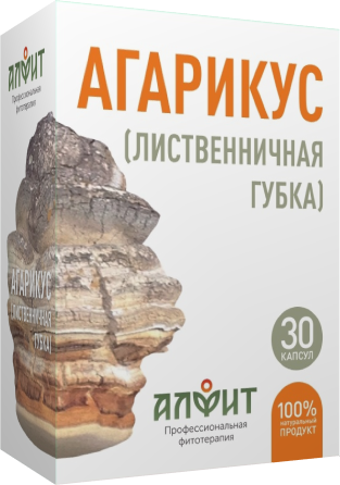 Концентрат на растительном сырье Алфит "Агарикус", 30 капсул (14 гр)
