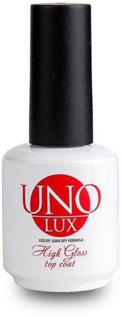 Uno Lux High Gloss Top Coat Верхнее покрытие, 15 мл