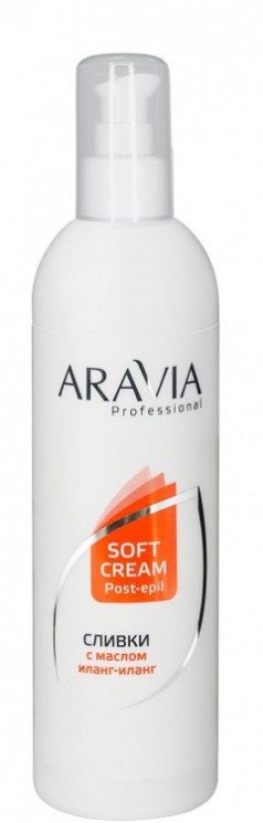 1026 Aravia Professional Сливки для восстановления рН кожи с маслом иланг-иланг после депиляции, 300 мл