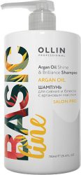 Ollin Basic Line Шампунь для сияния и блеска с Аргановым маслом, 750 мл