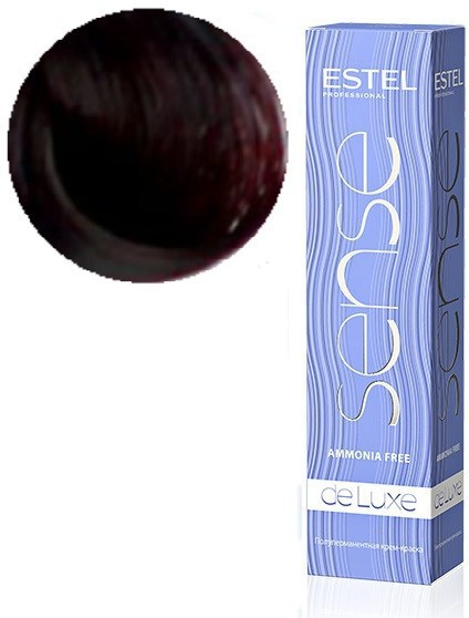 Sense De Luxe Крем-краска для волос, 4/65 Шатен фиолетово-красный, 60 мл, SE4/65